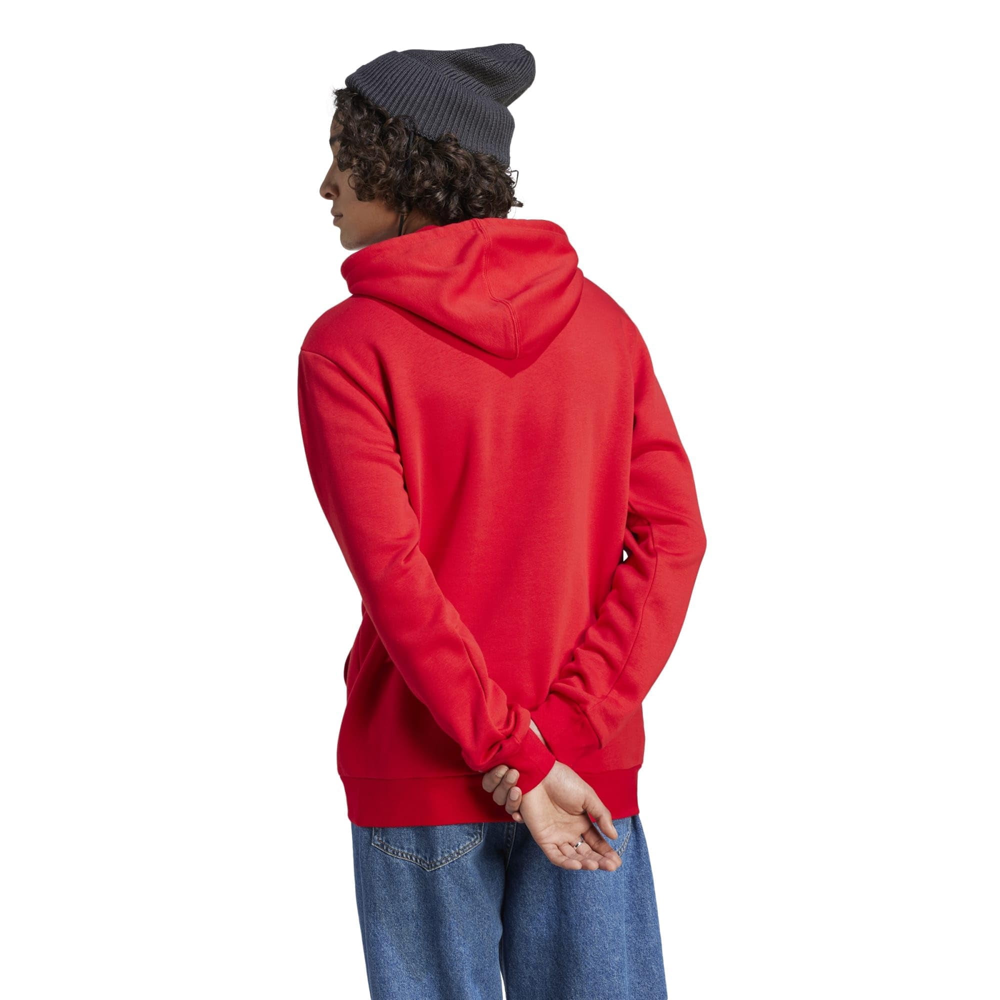 Adidas Men's Essentials Big Logo Fleece Hoodie 2XL Scarlet