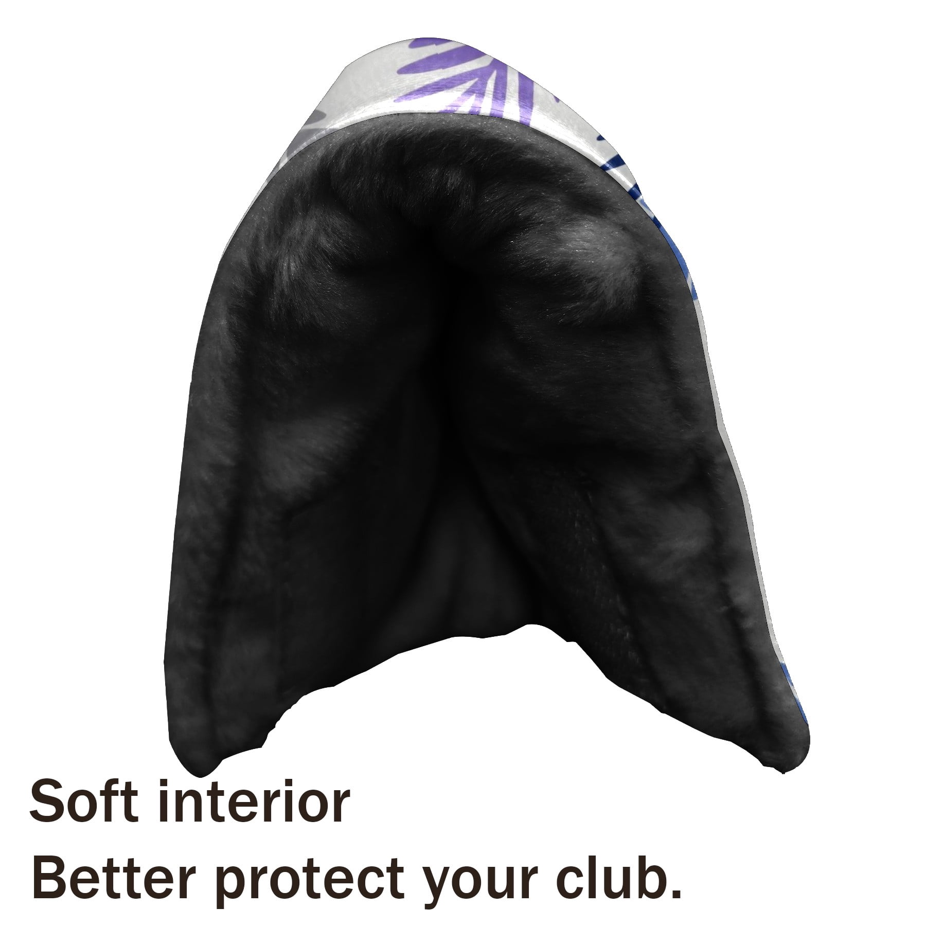 Golf Club Head Cover | Leather Golf Club Putte Headcover , Waterproof Golf Club Head Cover Set Driver Headcovers for Golf Clubs Men Women Tropical Fruit Leaves Art