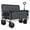 Gray + Steel, variant on Folding Wagon Cart with Bench Seat - 500lbs Capacity, 180L All-Terrain Utility Wagon for Camping, Beach, Garden, Dark Blue