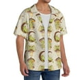 thumbnail image 4 of Vsdgher Frogs Print Men's Wrinkle Free Untucked Cuban Shirt Business Casual Button Down Shirts Short Sleeve Shirt, 4 of 7