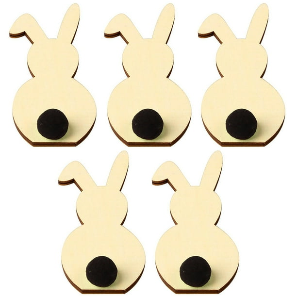 Cateissary 5 uds. De rodajas de de conejo, bonitas decoraciones de Pascua, artesanías para álbum de recortes, regalos de aniversario, Kits DIY de Decoración del hogar JM01170 Cateissary HA011604-05