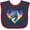Navy and Red, variant on Inktastic Dragon Lover Mythical Fantasy Girls Baby Bib