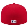 thumbnail image 4 of Men's New Era Red Philadelphia Phillies Yarn Stitch 59FIFTY Fitted Hat, 4 of 6