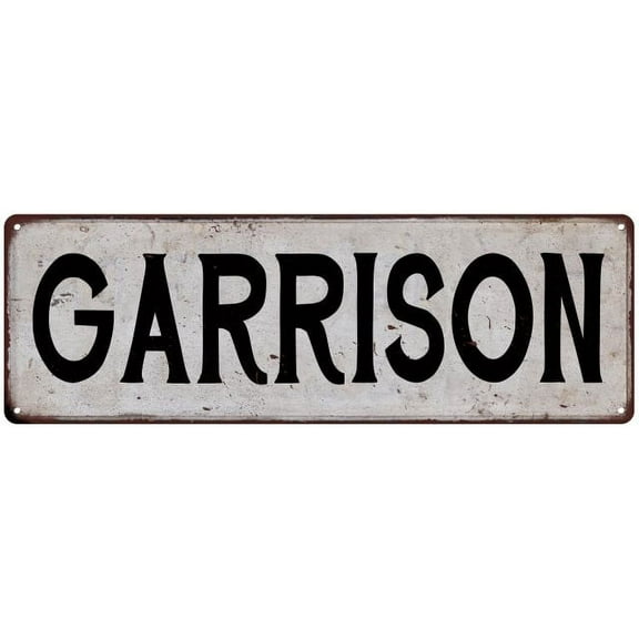 GARRISON Vintage Look Rustic Chic Metal Sign 6x18 106180036893