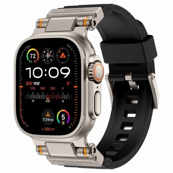 Silicone Sport Strap for Apple Watch Band Ultra 2 49mm Series 10 46mm 9 8 7 45mm Luxury Rubber Bracelet for 6 5 4 SE 44mm Correa