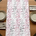 thumbnail image 5 of Table Runners 120 Inches Long Dress Scarves, Pink Grey Botanical Farmhouse Coffee/Dining/Kitchen Table Runner for Living Room, Spring Floral Summer Farmhouse 13x120 Inch, 5 of 9