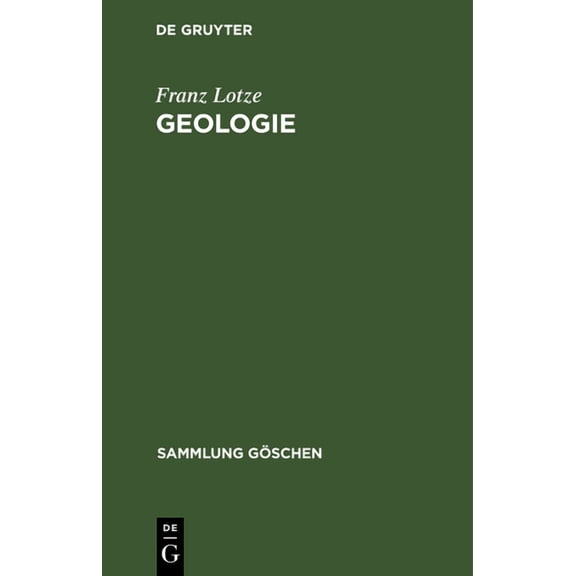 Sammlung Göschen: Geologie (Hardcover)