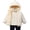 Off-White, variant on Esaierr Boys Girls Winter Fleece Cotton Coats for Kids Toddler 1-7Y Lightweight Hooded Winter Cotton Jacket Baby down Cotton Outerwear