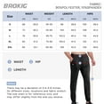 thumbnail image 7 of BROKIG Mens Stretch Lightweight Sweatpants with Zip Pockets Tapered Joggers Athletic Pants for Running,Workout,Jogging(Large,Dark Gray), 7 of 7