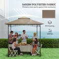 thumbnail image 3 of Outsunny Remplacement de Toit de Gazebo BBQ, 5'x8', Kaki, 3 of 6