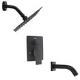 thumbnail image 1 of Accesorios De Baño Rubinett Con Regadera De 20 cm Negro Mate, 1 of 6
