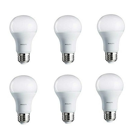 Philips LED Light Bulb, A19, Soft White, 100 WE, 6 Ct