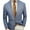 Blue Plaid, variant on Men's Blazer, Plaid Pattern/Plain Color Lapel Long Sleeve Button Suit Coat for Party Dating
