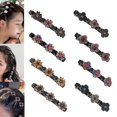 thumbnail image 1 of Pinzas para el cabello trenzadas con piedras de cristal brillantes, pinzas para el cabello triples con diamantes de imitación, pinzas para el cabello trenzadas para mujeres, pinzas para el cabello par, 1 of 8