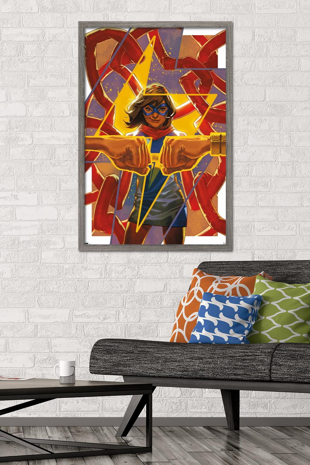 Marvel Comics - Ms. Marvel - Fearless #4 Wall Poster, 22.375" x 34", Framed