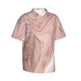 thumbnail image 2 of Bixox Men's Hawaiian Shirts Men's Rose Gold Glitter Splatter Print Short-Sleeve Shirt-XX-Large, 2 of 8