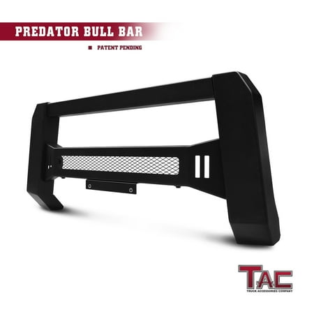 Truck Front Bumper - TAC Predator Mesh Version Modular Bull Bar for 2016-2018 Toyota Tacoma Pickup Truck Front Brush Bumper Grille Guard Fine Textured Black Suitable for LED Off-Road Lights