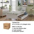 thumbnail image 6 of Bellemave Twin Platform Bed with Storage Drawer, White, 6 of 11