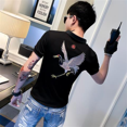 thumbnail image 2 of Ropa ajustada para hombre, camisetas con cuello, camisetas estampadas, ropa de calle, camiseta polo sin logotipo para hombre, camiseta de manga corta, top holgado con música S, 2 of 5