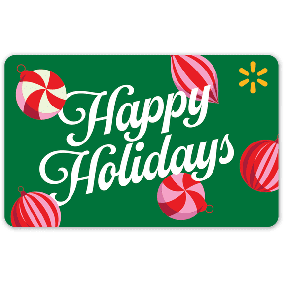 Happy Holidays Ornament Walmart Gift Card