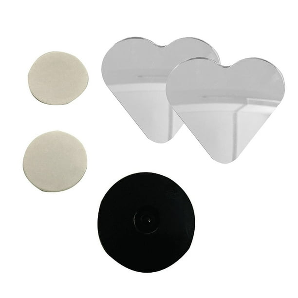 Espejo de ángulo muerto en forma de corazón para coches, espejo de cristal adhesivo ajustable 360°, ajuste universal para SUV/camiones, mejora la visibilidad al conducir