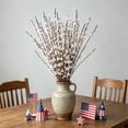 thumbnail image 6 of Boovnll Red White Blue Flowers 3Pcs 4th of July Artificial Flowers Table Decorations for Home Memorial Day Dining Table Centerpiece Decor, 4th of July Decorations, 6 of 6