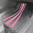 thumbnail image 2 of Rally 4-Piece Black & Pink All-Weather Rubber Floor Mat Set – Heavy Duty Universal Trim-to-Fit Car, SUV & Truck Mats, 2 of 7