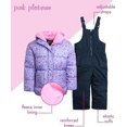 thumbnail image 2 of Pink Platinum Girls' Snowsuit - 2 Piece Insulated Ski Jacket and Snow Bib (Size: 12M-4), 2 of 7