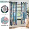 thumbnail image 3 of Yayeee Window Curtains Light Filtering 63"x52" Grommet Panel Pair Home Living Room Decor, Blue Sea, 3 of 7