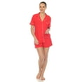 thumbnail image 5 of White Mark Women's Solid Short Pajama Set, 5 of 6