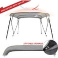 thumbnail image 4 of NORTHCAPTAIN 4 Bow 8'L x 54" H x 85"-90" W, Light Grey Boat Bimini Top Cover with Rear Support Poles, Mounting Hardwares and Storage Boot, 4 of 5