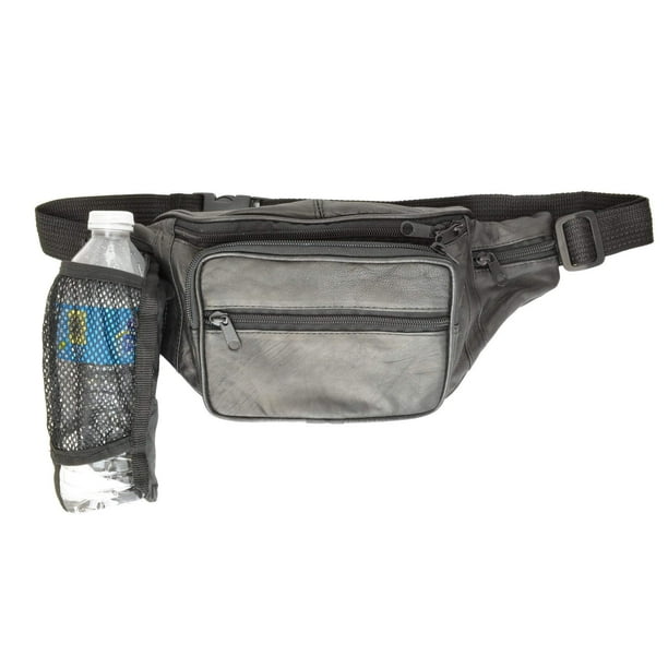 Pouch With water Bottle holder Crafted of fine lambskin leather ...