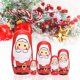 thumbnail image 2 of 5 Uds Muñecas Matryoshka De Madera Pintadas A Mano De Navidad, Muñecas Anidadas, Para Cumpleaños De Juguete Para Niños YLSHRF Papá Noel pequeño, 2 of 8