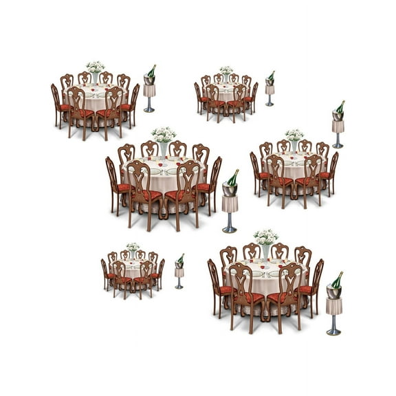 Elegant Black Tie Party Dining Room Wall Props Decoration