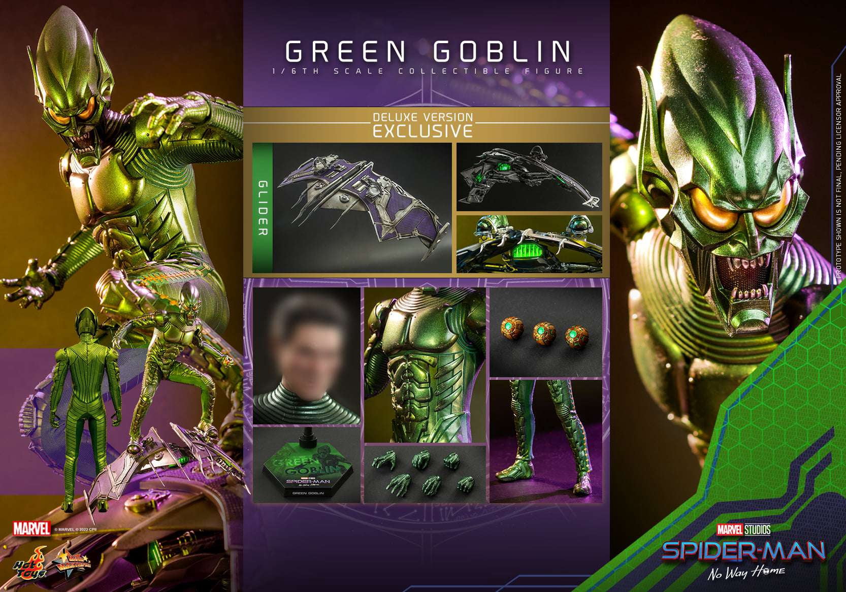 Figure Hot Toys MMS631 - Marvel Comics - Spider Man : No Way Home - Green Goblin Deluxe Version
