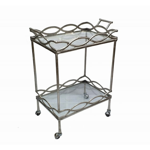 Silver Bar Cart - Nickel