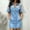 Sky Blue, variant on IUYRTFE Women's Short Sleeve Denim Style Button Down Shirt Dress Collared Mini Casual Jean Dress with Pockets