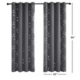 thumbnail image 4 of Deconovo Traditional Dark Grey Silvery Cube Foil Grommet Room Darkening Curtains, 52 x 84 in (2 Panels), 4 of 8