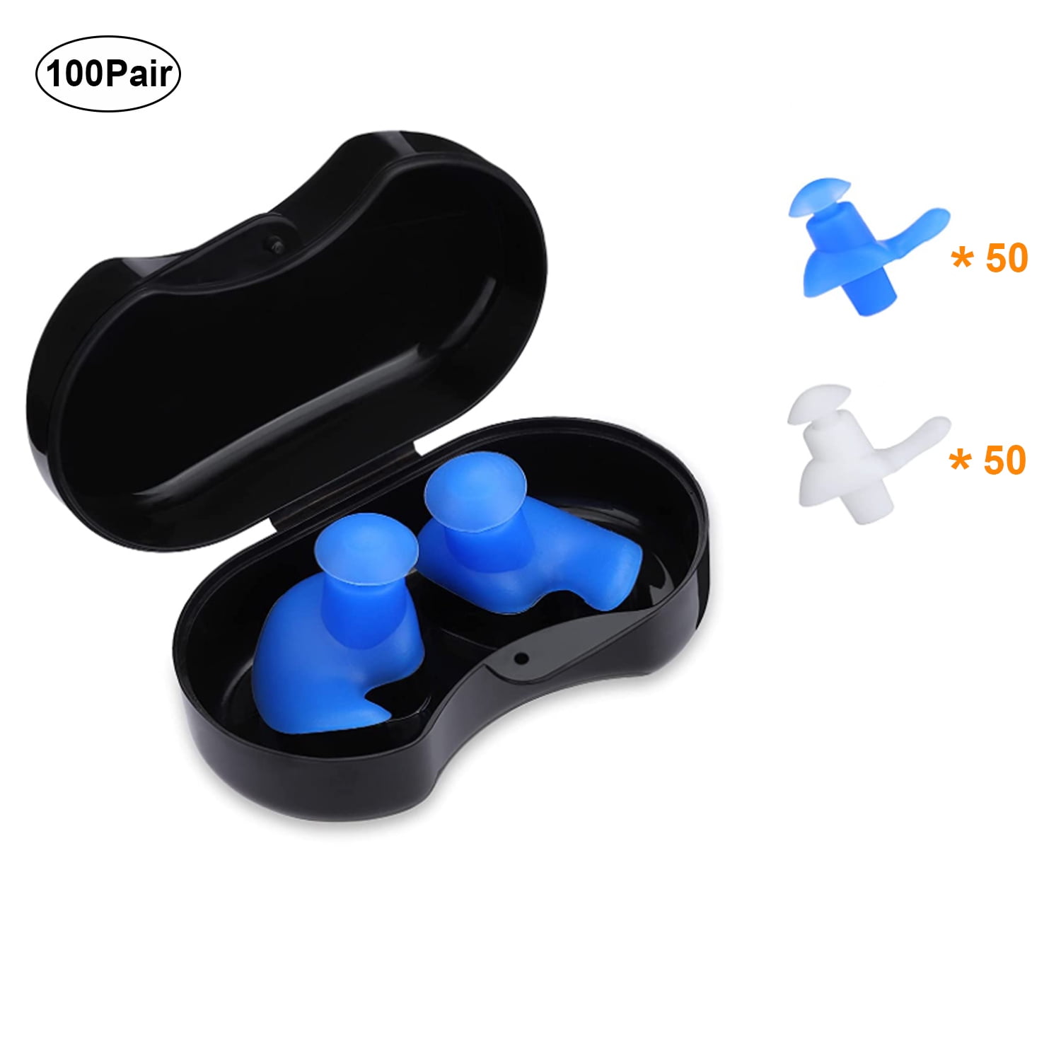 2pcs Waterproof Earplugs Portable Silicone Soft Ear Plugs Swimming Accessories 