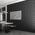thumbnail image 5 of 33 Pack 3D Wall Pane l Diamond for Interior Wall Décor, PVC Flower Textured Wall Panels for Living Room Lobby Bedroom Hotel Office, Black, 12''x12'' Cover 32.Sq.Ft., 5 of 6