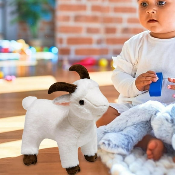 WIFKLSIIPG Toy Box for Boys 11.8 inches Goat Stuffed Animal Plushie Goat for Kids Farm Animals Goat Toy Toy for Boy Girl Toys (White)