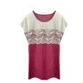 thumbnail image 2 of Vedolay Shirt Womens Summer Tops Ruffle Sleeve Tshirts Shirts Crew Neck Casual Tunic Shirts,Hot Pink L, 2 of 4