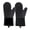 Black, variant on Silicone Oven Mitts-13.6 in Extended Oven Mitts Heat Resistant 500F, Oven Gloves with Soft Liner Good Grippy BPA-Free Easy to Clean Flexible-Oven Mits Set for Cooking Baking Grilling BBQ
