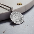 thumbnail image 4 of Picturesongold.Com Saint Bernard of Clairvaux Religious Medal Necklace Pendants - 3/4 inch Size of a Nickel -Sterling Silver, 4 of 6