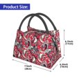 thumbnail image 2 of Fuzoiu Rooster Head Print Portable Insulation Lunch Bag,Large Lunch Box,Container Reusable Leakproof Tote for Work, Travel, and Outdoor Activities, 2 of 6