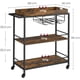 thumbnail image 5 of VASAGLE Carrito de Cocina con Ruedas, Carrito Auxiliar con Bandeja Extraíble, 40 x 88 x 96 cm, Ruedas Universales, Marrón Rústico y Negro, 5 of 5