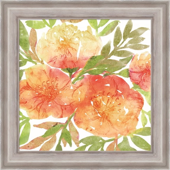 Great Art Now Peachy Floral III by Bluebird Barn, Framed Wall Art, 20W x 20H