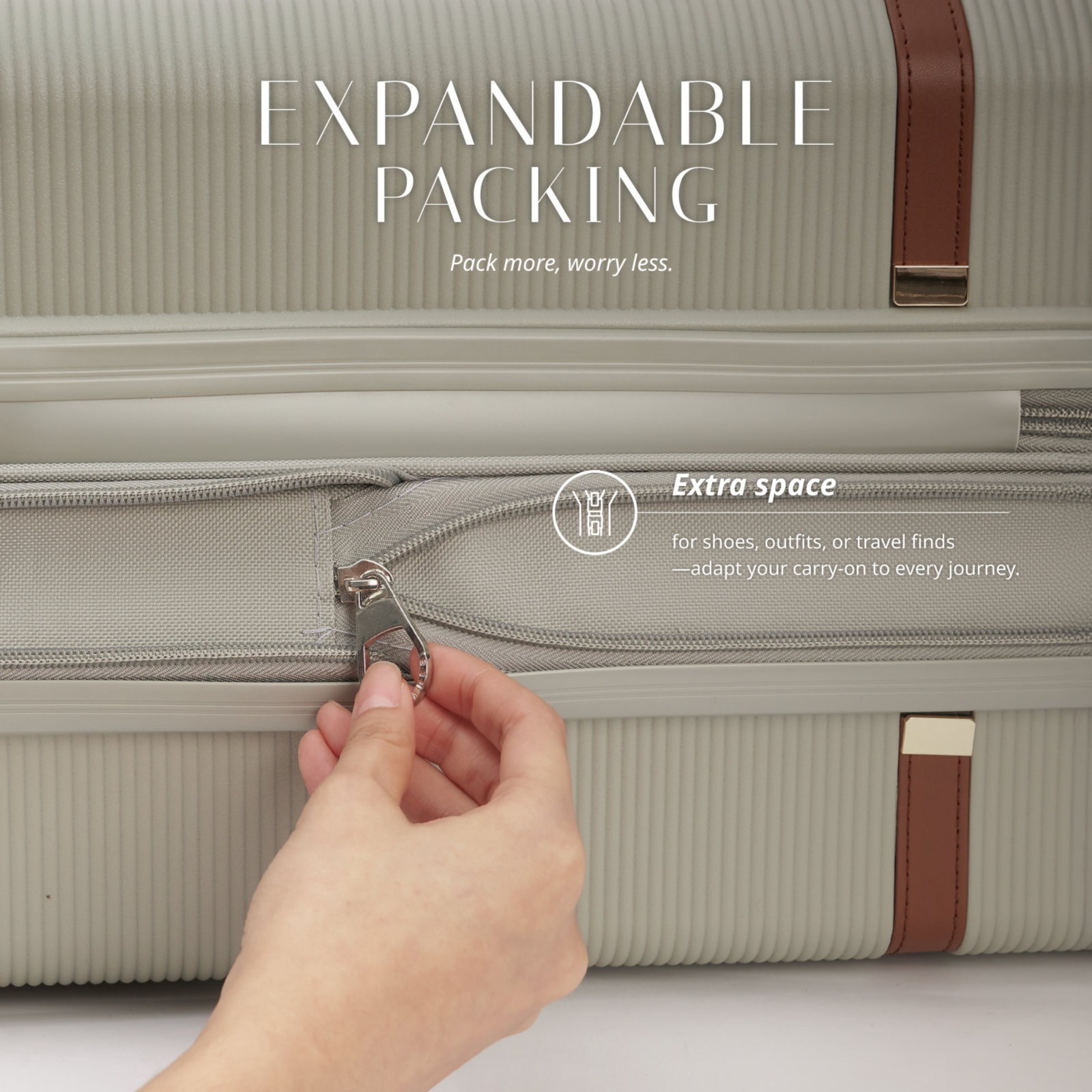 Verage Florence Hardside Carry-On PP Luggage with Spinner Wheels, 20-Inch Lightweight Expandable Suitcase with TSA Lock, Artist-Inspired Stylish Travel Luggage