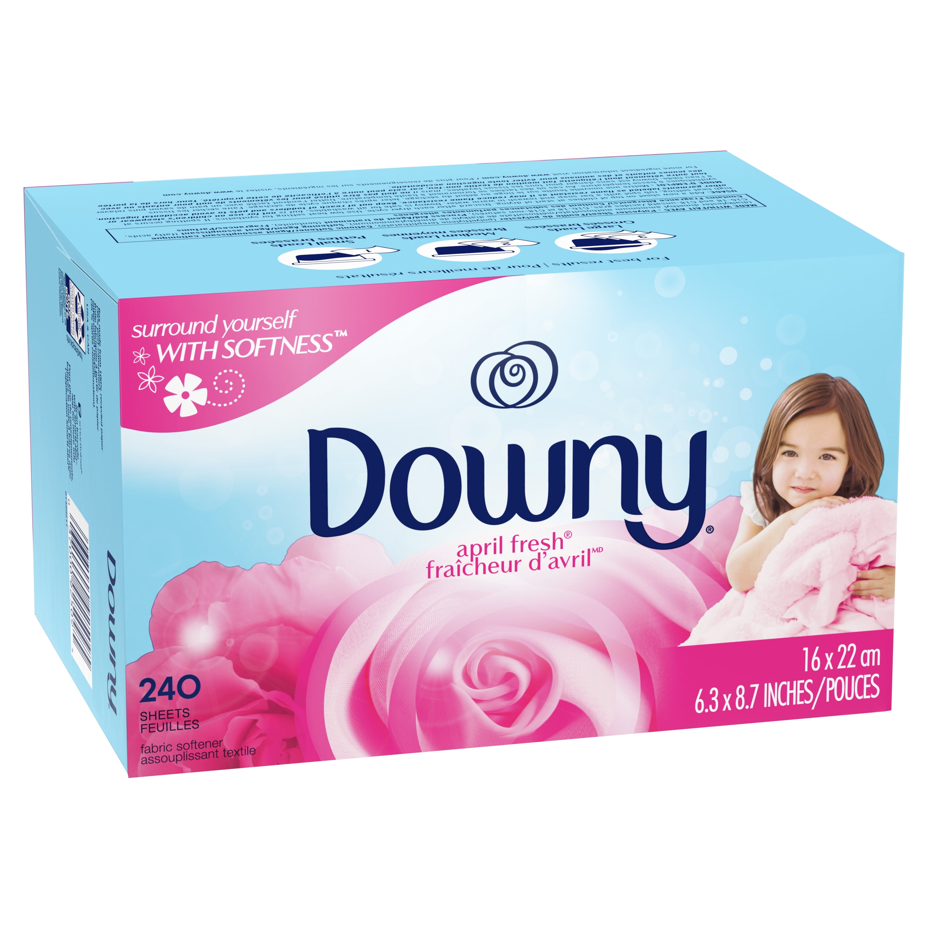 Downy Fabric Softener, April Fresh 120 Ea, Dryer Sheets
