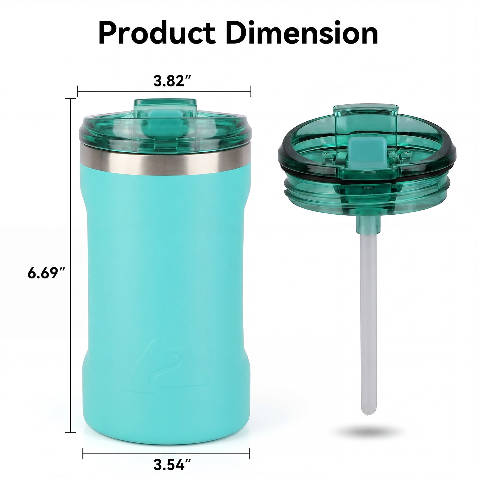Ozark Trail 16oz Ceramic Lined Stainless Steel Can Tumbler with 2-in-1 Lid,Teal